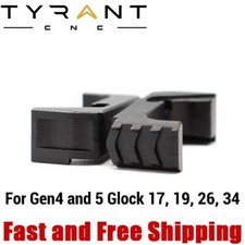 Tyrant CNC Aluminum Extended Mag Release for Gen4/5 Glock 17, 19, 26, 34 - Black
