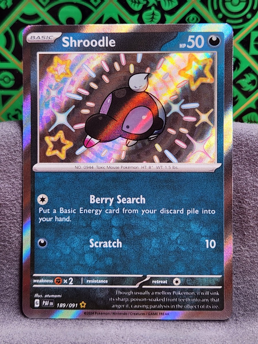 shroodle pokemon card Pokemon Paldean Fates - SHROODLE 189/091 - SHINY ULTRA RARE - NM