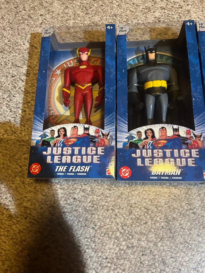 Figuras de la Liga de la Justicia 2003 DC Comics 10" Mattel Flash Batman Lantern Superman Foto 3 de 4