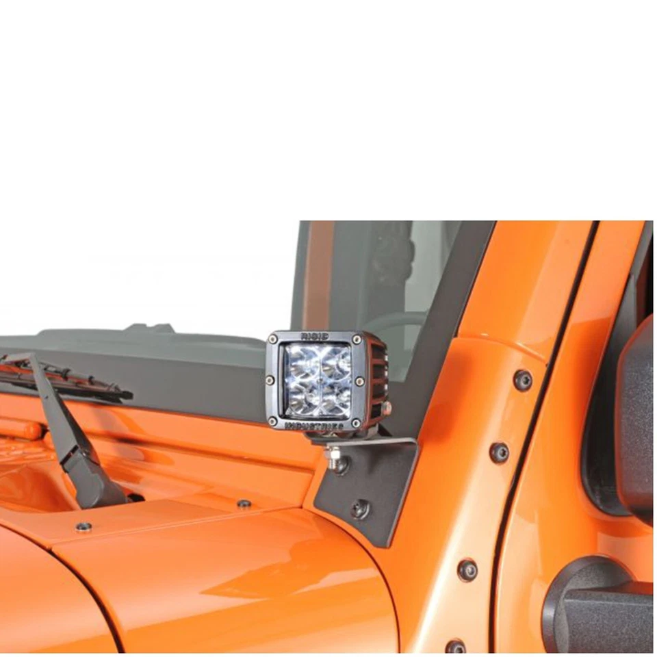 RIGID A-Pillar Mount Kit & D-Series PRO LED Lights for 07-18 Jeep Wrangler JK - Image 4 of 4
