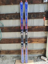 Rossignol Rebel Dualtec Freeride 191cm Skis w Marker M81 Bindings Blue Red Wh Bl