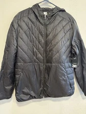 xersion water resistant  puffer jacket Light Weight hood sz lg NWT