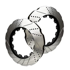 370MM x 32MM x 12 BOLT x 60MM PAD x 9″ PCD – VENTED BRAKE DISCS – PAIR