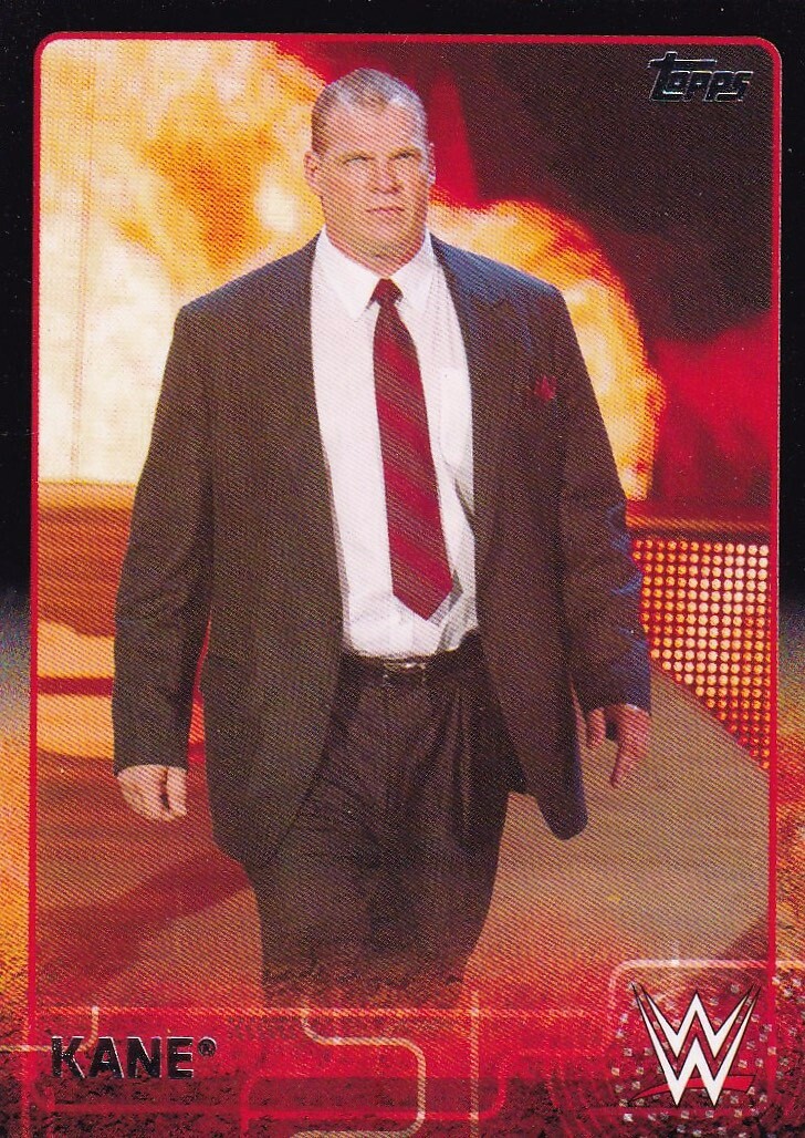 Kane 2015 WWE Wrestling Trading Card Topps Wrestler Black Border Parallel #44