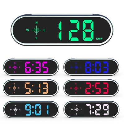 Car HUD Head Up Display Gauge Speedometer GPS BeiDou MPH KMH Warning Alarm Meter