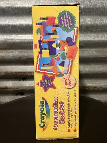 Crayola Construction Wood Block Set 2003 New Binney & Smith Collectable 121071 - Picture 5 of 6