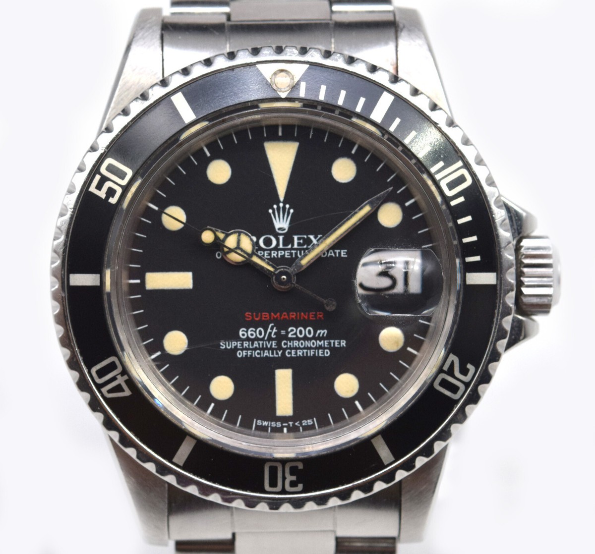 Rolex Red Submariner 1680 MARK VI Stainless Steel 40mm Automatic