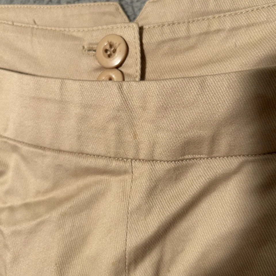 Pantalones cortos plisados con botones Vertigo Paris para mujer talla 4 beige Foto 4 de 4