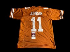 DERRICK JOHNSON SIGNED TEXAS LONGHORNS JERSEY CHIEFS LINEBACKER PRO BOWL JSA 2