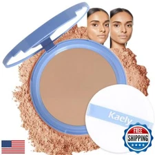evpct Oil Control Pressed Face Powder Compact for Women, Translucent Setting 