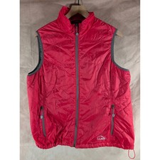 L.L. Bean Womens Red Primaloft Quilted Full Zip Packaway Puffer Vest - Size XL