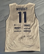 Signed Autographed Greg Ostertag Bryon Russell Youth Large Basketball Jersey