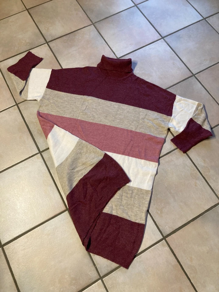 NEU ROLLI-TRAUM-STRICK-KLEID Gr.XL/52/54 BLOCK-STREIFEN KUSCHELIG WARM NEUES TEI - Bild 4 von 4