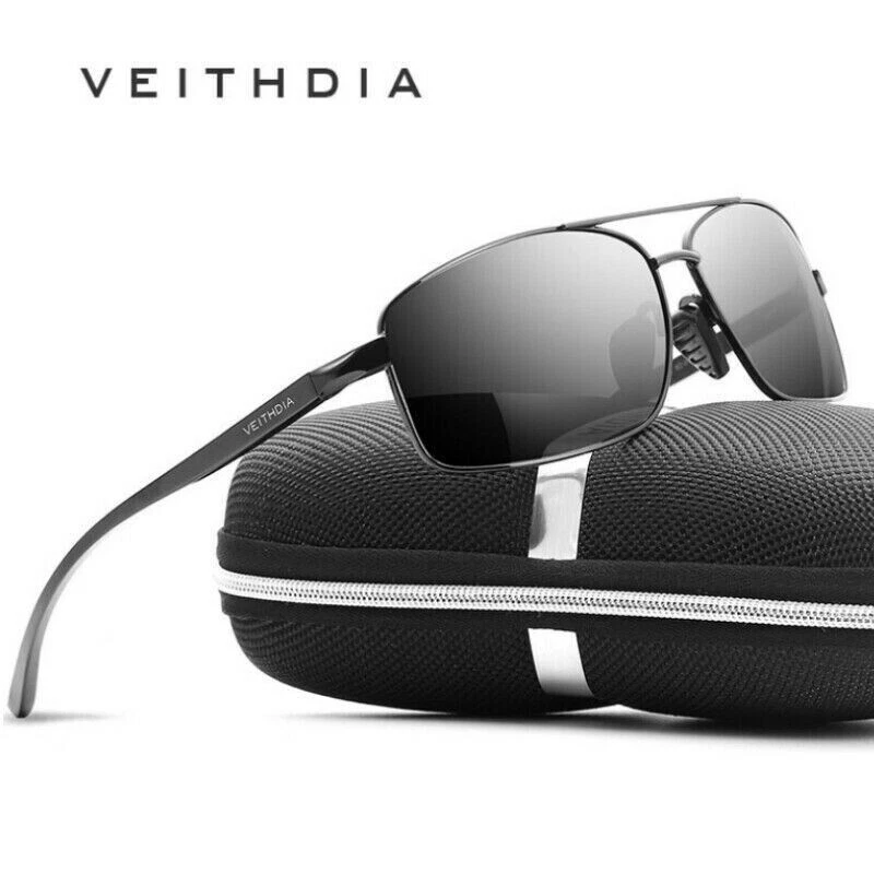 Gafas de sol fotocromáticas polarizadas VEITHDIA HD para hombre de aluminio gafas para conducir piloto Foto 3 de 4
