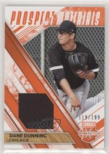 2019 Panini Elite Extra Edition Prospect Materials Orange /199 Dane Dunning nd3