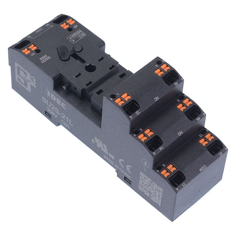 IDEC Double Pole DIN Rail Socket Push-In Terminals for RU2 Relay SU2S-21L