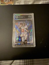 2021 Panini Prizm Fireworks Blue Ice Prizm Tom Brady #F-16 97/99 Arena Club 9.5