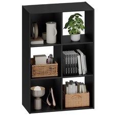 6 Cube Storage Organizer - Open Cube Bookshelf with 3 Removable Back Panels, ...