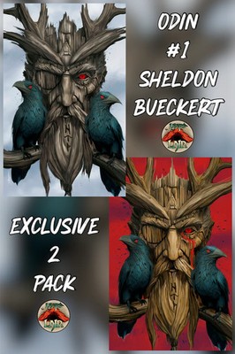 Odin #1 Cover Sheldon Bueckert LeapsLair Shared Exclusive Red + Silver Set