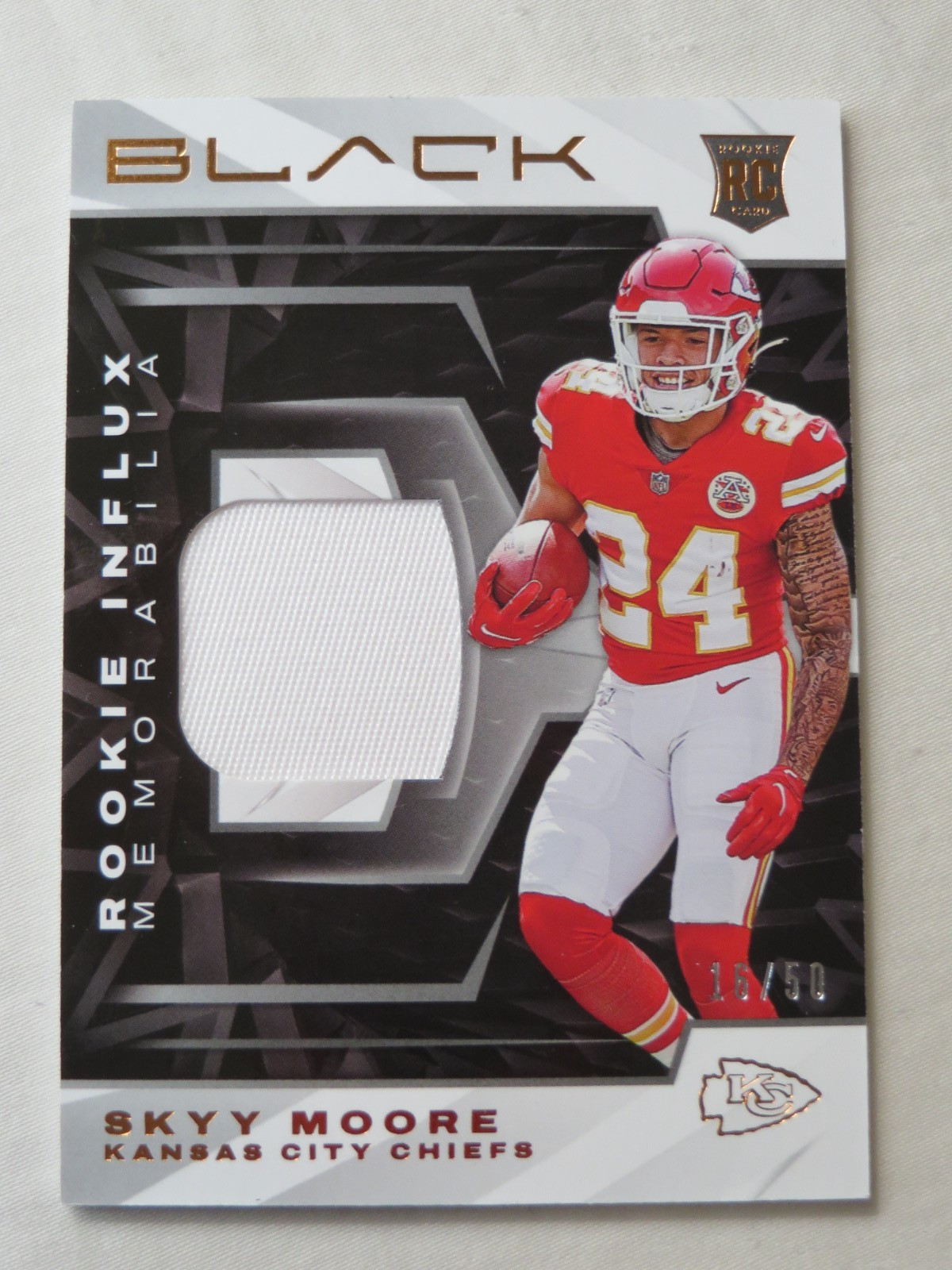 Skyy Moore Panini Black Rookie Influx Memorabilia #RIMSMO Base