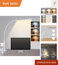 Adjustable LED Desk Lamp with Clamp and USB Power