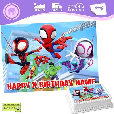 Spidey Cake Topper Essbar Glasur Dekoration Personalisierte Größen inkl. Costco 2