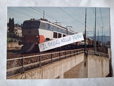 Fotografia Locomotore Elettrico FS E 656.219 in testa ad un convoglio merci 