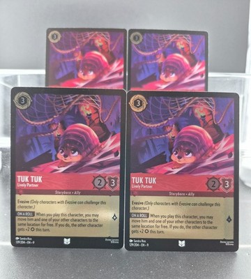 Disney Lorcana Tuk Tuk - Lively Partner 129/204 Fabled Uncommon Foil 4 Cards