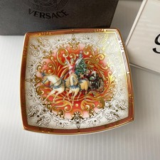 Mini plateau carré chariot de Noël Versace x Rosenthal 2007 neuf boîte...