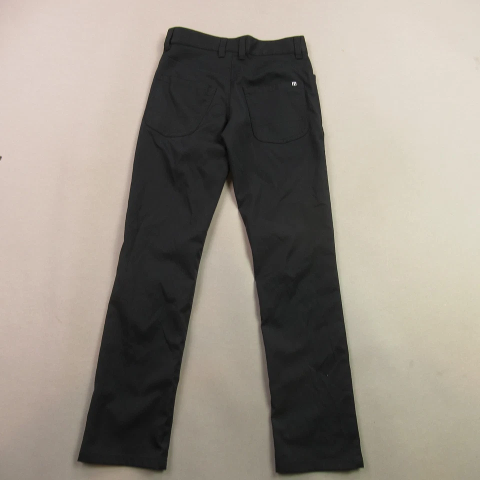 Pantalones Travis Mathew Niñas 8 Pierna Recta Cremallera Bolsillo Exterior Negro Chino Foto 4 de 4