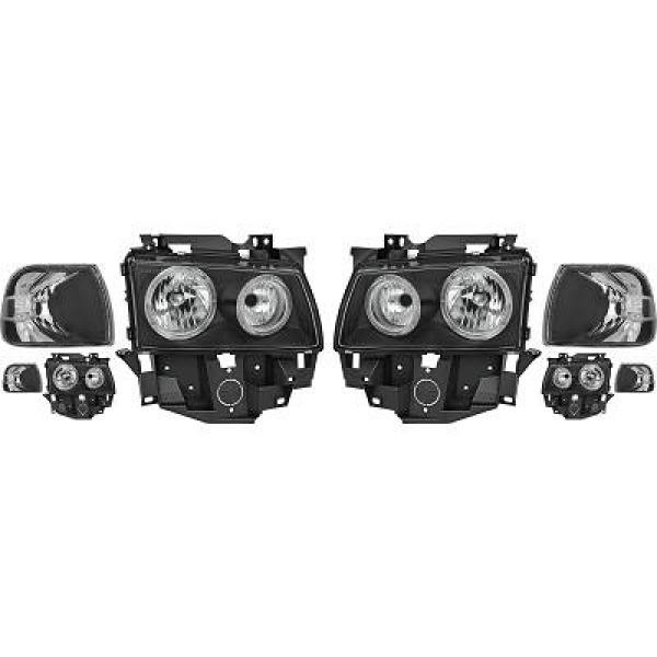 Scheinwerfer Passend FüR Set VW T4 Baujahr 1997-2003 Klarglas/Schwarz-image