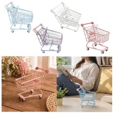 Mini Shopping Cart Toy Supermarket Handcart Multifunctional Miniature Decorative
