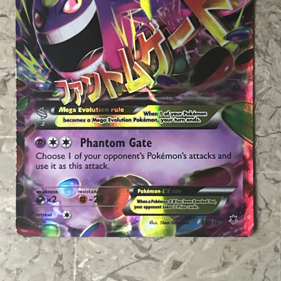 Pokemon TCG: XY Phantom Forces - Mega M Gengar EX 35/119 casi como nuevo Foto 3 de 4