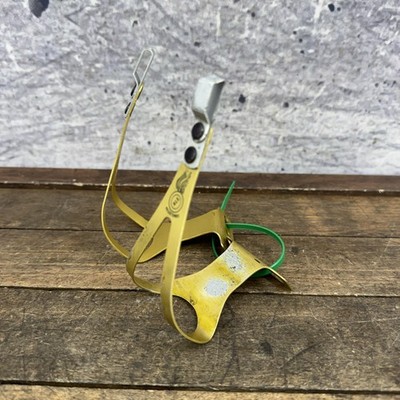 Vintage ALE Toe Clips Gold Aluminum Medium Pair Road Track Bike M
