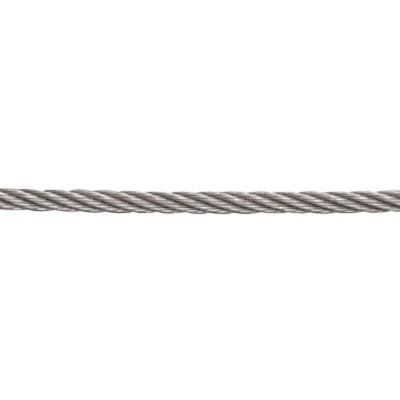STAINLESS WIRE ROPE CABLE, 7 X 7, 1/8'' CUTS, 316 SS (SOLD PER FOOT)