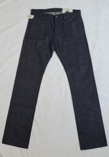 NEW RGT ROGUE TERRITORY STANTON SLIM STRAIGHT TONAL SELVEDG DENIM JEANS SZ 34X37
