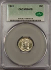 1941 Mercury Dime CAC MS66 FB 10c