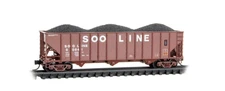 Micro-Trains MTL N-Scale 100-Ton 3-Bay Hopper SOO Line #60841