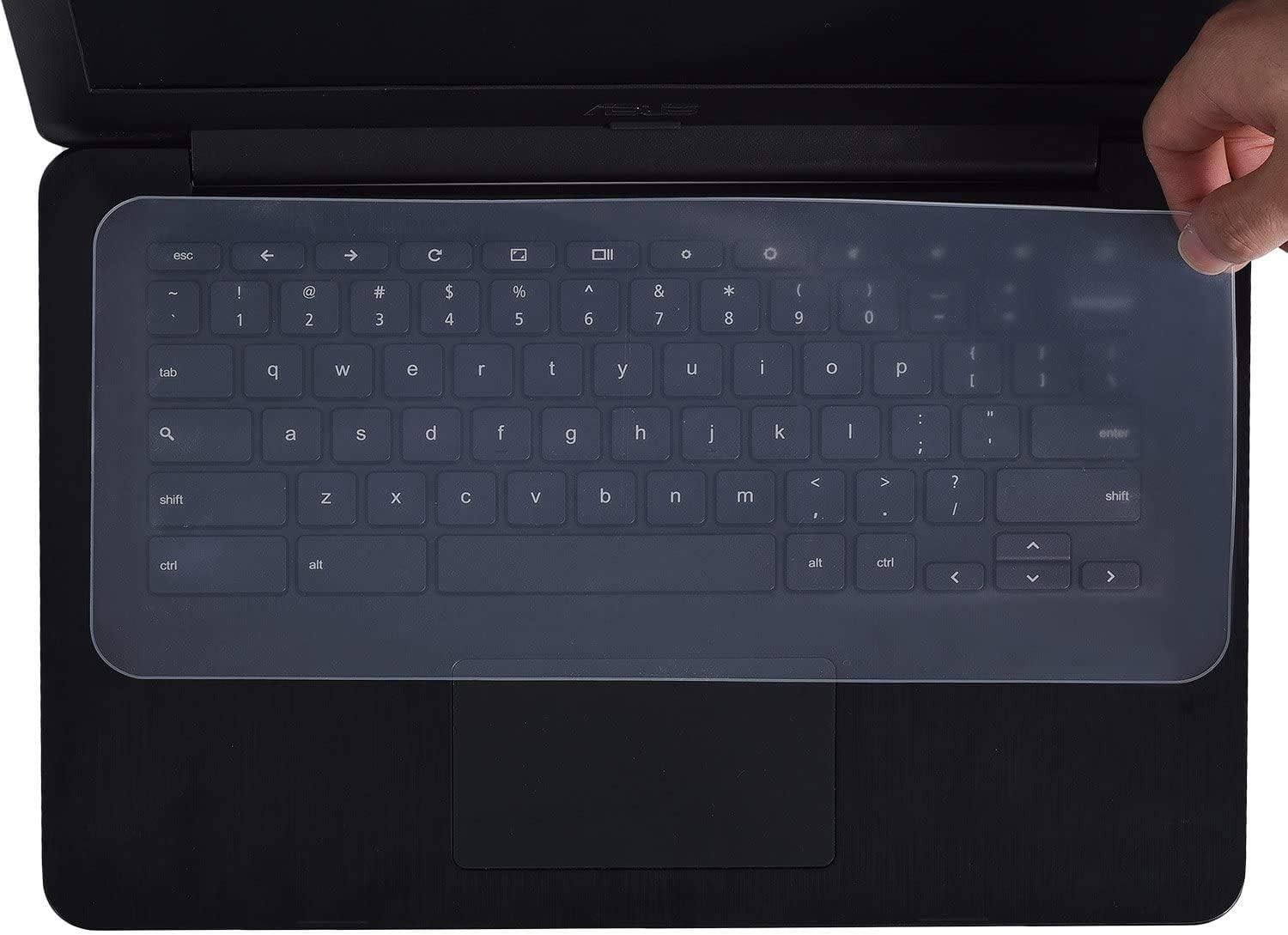 Durable Washable Keyboard Protector - Clear Silicone Skin for 15-17 Inch Devices