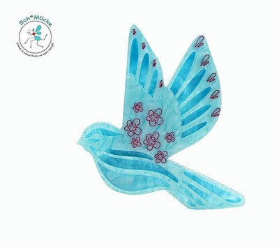 Brosche Vogel Hoffnung Kunst Vintage Talisman Glücksbringer Geschenkidee Rarität