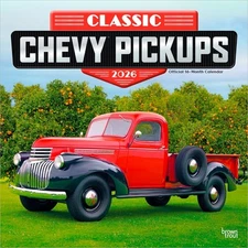 Classic Chevy Pickups OFFICIAL | 2026 12x24" Square Wall Calendar | Plastic-Free