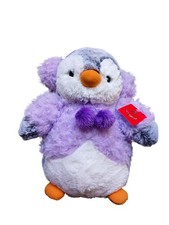 NWT Aurora Purple PomPom Penguin 12" Stuffed Animal Plush Toy