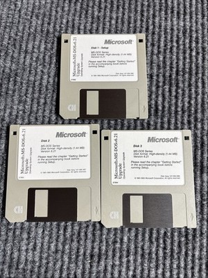 Microsoft MS-Dos 6.21 on 3.5'' disks, Disk1-3