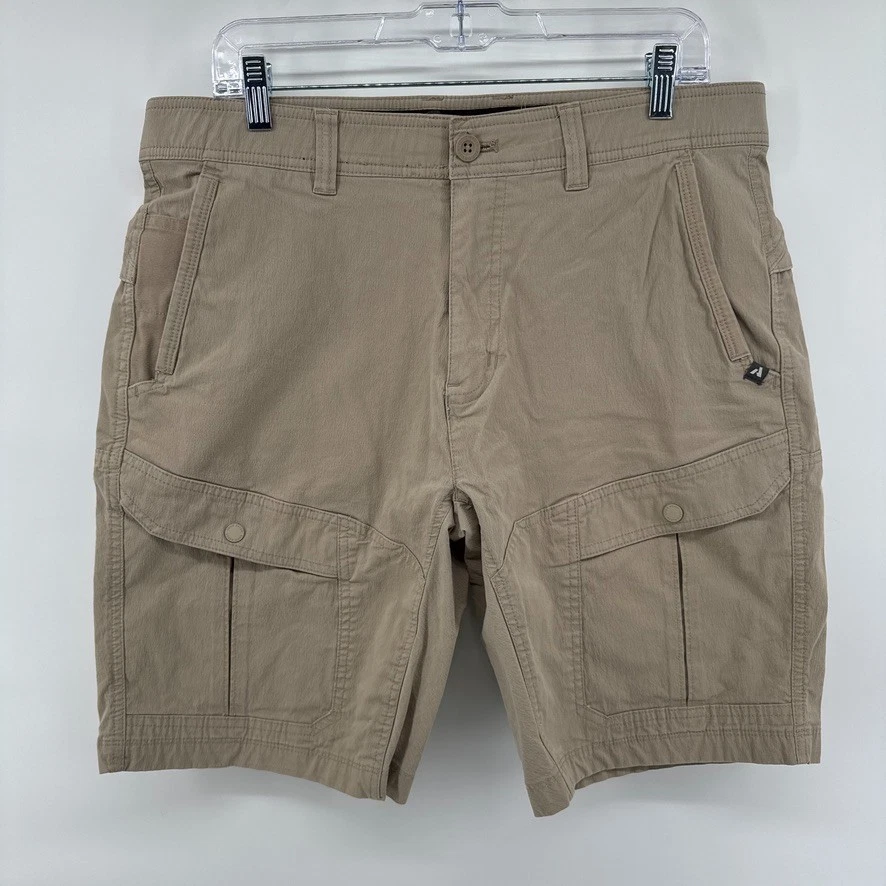 Eddie Bauer First Ascent Guide Pro Shorts Mens 34 Beige Hiking Cargo 11251584