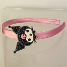 RARE Sanrio Kuromi Pink Cosplay Headband Black Jewel