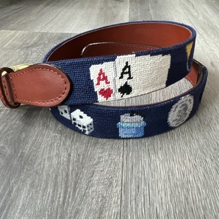 Smathers & Branson Needlepoint Belt College Size 32