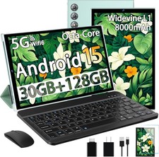 2026 Android 15 Tablet 10.1''Tablet, 30GB RAM 128GB ROM 1TB Expand, 8000mAh Bat