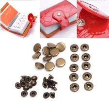 10Pcs 15mm Metal Press Stud Snap Button Fastener Clothes Accessories 1