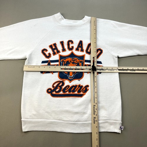 Vintage Chicago Bears Sweatshirt Youth Medium White Logo 7 NFL Football USA 90s - Picture 8 of 10