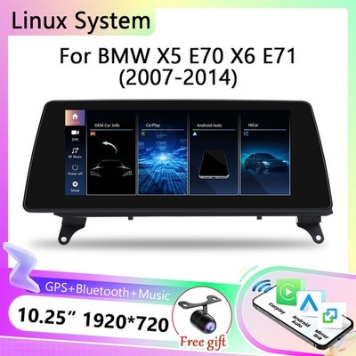10.25 Zoll Wireless Carplay Android Auto Headunit für BMW X5 E70 X6 E71 CCC CIC